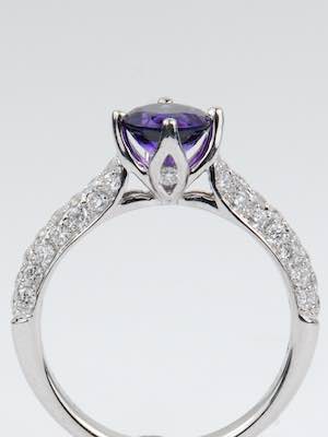 Vintage Style Amethyst Engagement Ring