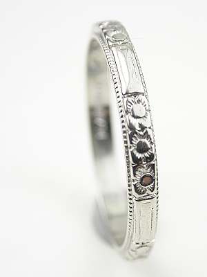 Floral Antique Wedding Ring