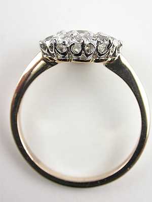 Old Mine Cut Diamond Antique Engagement Ring