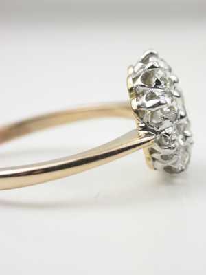 Old Mine Cut Diamond Antique Engagement Ring