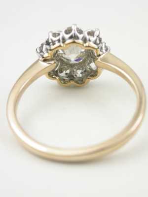 Old Mine Cut Diamond Antique Engagement Ring