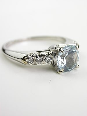 Vintage Aquamarine Engagement Ring