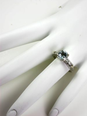 Vintage Aquamarine Engagement Ring