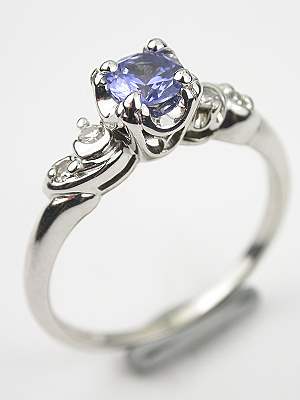 Blue Sapphire Engagement Ring