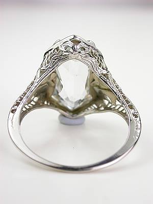 Vintage Pierced Filigree Cocktail Ring
