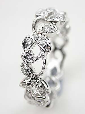 Vine Diamond Wedding Band