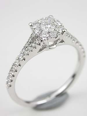 Modern Diamond Engagement Ring