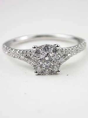 Modern Diamond Engagement Ring