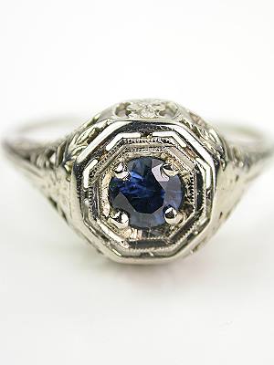 Edwardian Antique Sapphire Engagement Ring