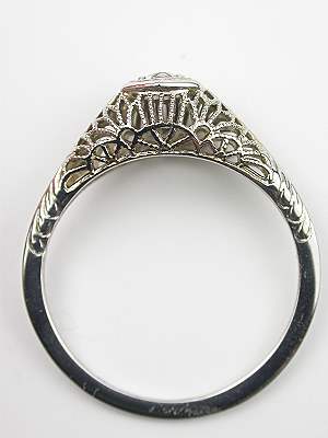 Filigree Antique Engagement Ring