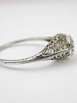 Filigree Antique Engagement Ring