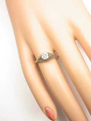 Filigree Antique Engagement Ring