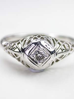 Vintage Filigree Engagement Ring