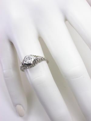 Vintage Filigree Engagement Ring