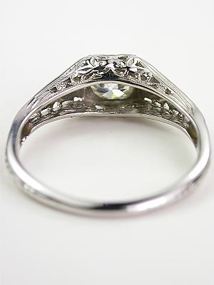 Vintage Engagement Ring with  "XO" Motif