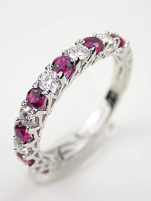 Ruby and Diamond Wedding Ring