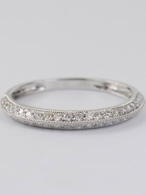 Wedding Ring with Knife Edge Design