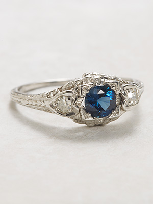 Edwardian Antique Sapphire Engagement Ring