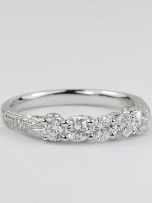 5 Stone Vintage Style Wedding Ring