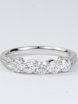 5 Stone Vintage Style Wedding Ring