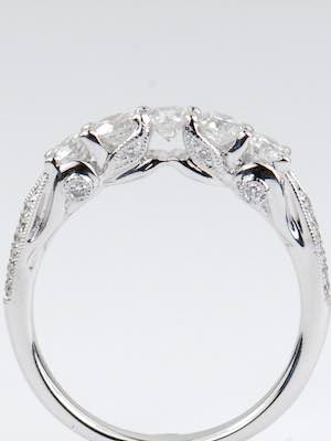 5 Stone Vintage Style Wedding Ring