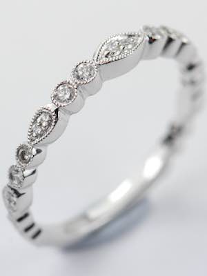 Diamond Wedding Ring in the Vintage Style