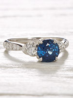 Vintage Style Engagement Ring with Sapphire