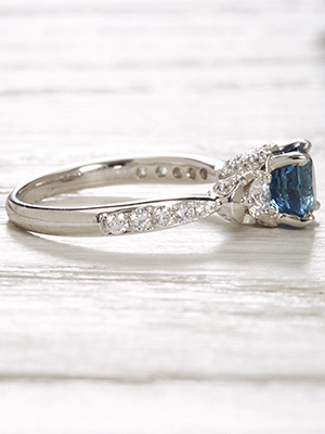 Vintage Style Engagement Ring with Sapphire