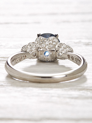 Vintage Style Engagement Ring with Sapphire