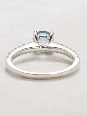 Aquamarine Bridal Rings Set