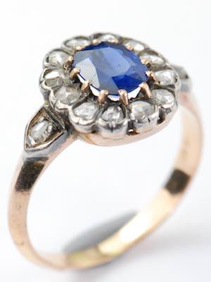 Victorian Antique Sapphire Engagement Ring