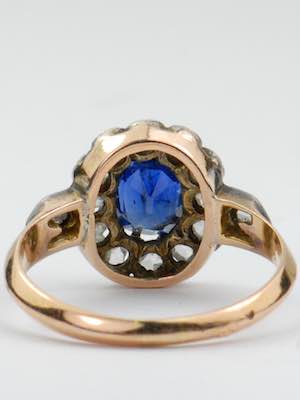 Victorian Antique Sapphire Engagement Ring