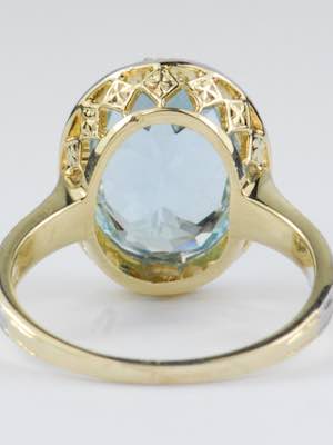 1960's Vintage Aquamarine Engagement Ring