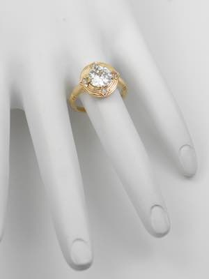 Vintage Engagement Ring with Old Cut Diamonds