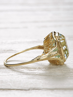 Art Deco Antique Ring with Pierced Design