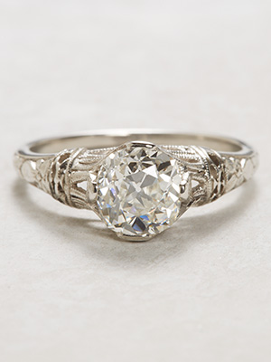 Orange Blossom Antique Engagement Ring