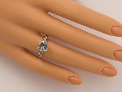 Classic Vintage Aquamarine Engagement Ring