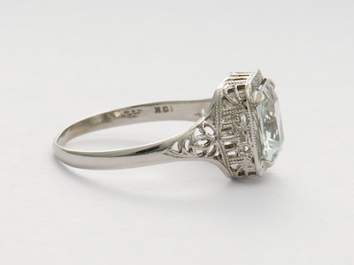 Art Deco Filigree Antique Engagement Ring