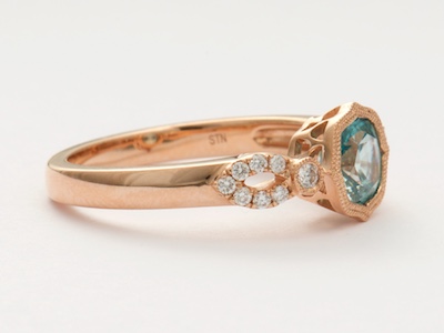 By the Sea Vintage Style Engagement Ring