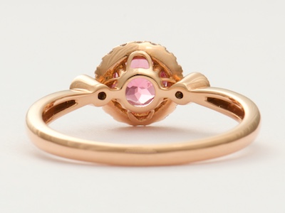 Vintage Inspired Engagement Ring in Rose and Pink