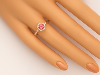 Vintage Inspired Engagement Ring in Rose and Pink