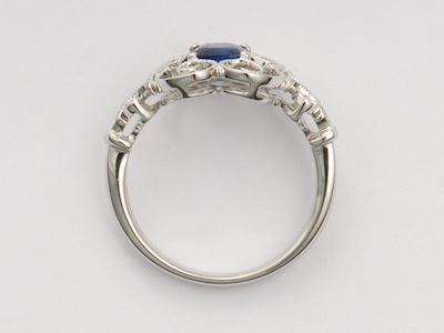 Swirling Filigree Vintage Style Engagement Ring