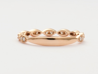 Rose Gold Vintage Style Wedding Ring
