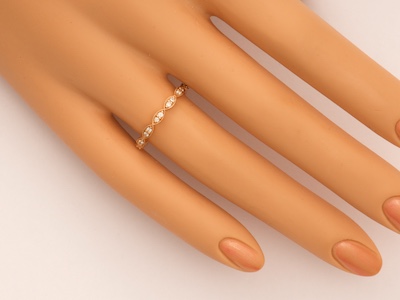 Rose Gold Vintage Style Wedding Ring