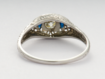 Antique Engagement Ring with Old Mine Cut Diamond