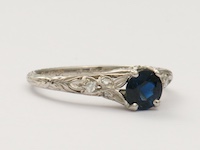 Antique Engagement Ring with Sapphire