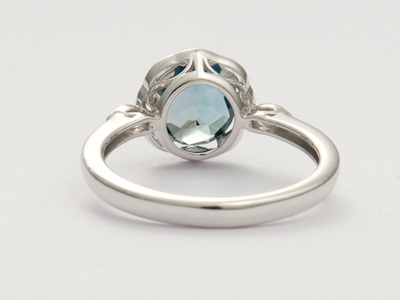 Blue as the Sky Vintage Inspired Engagement Ring
