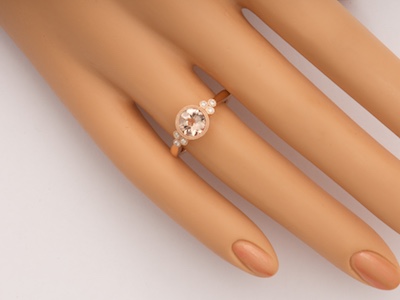 Soft Blush Vintage Style Engagement Ring