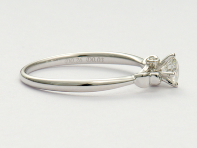 Vintage Style Diamond Engagement Ring with Bows