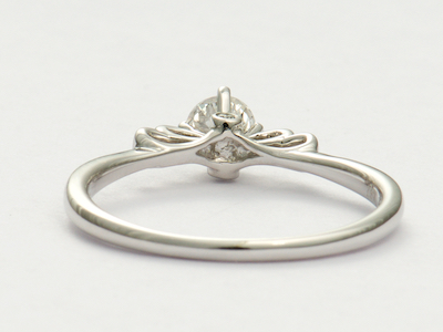 Vintage Style Diamond Engagement Ring with Bows